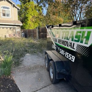 Driveway green waste cleanup in Rocklin